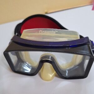 Oceanic Shadow Tempered Scuba Dive Snorkel Mask Pro Suba Houston W/Strap